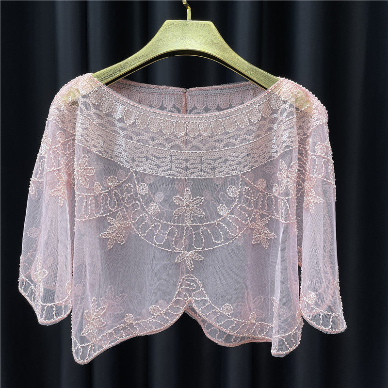 See-through Sequined Small Coat Small Waistcoat