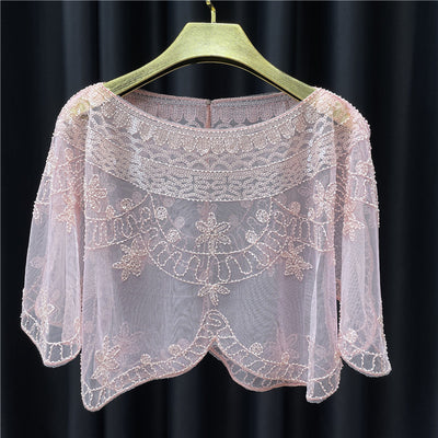 See-through Sequined Small Coat Small Waistcoat