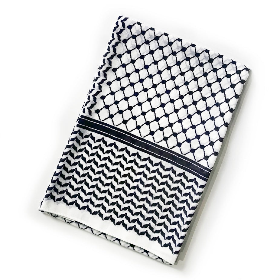 Arabic Chiffon Printed Plaid Scarf