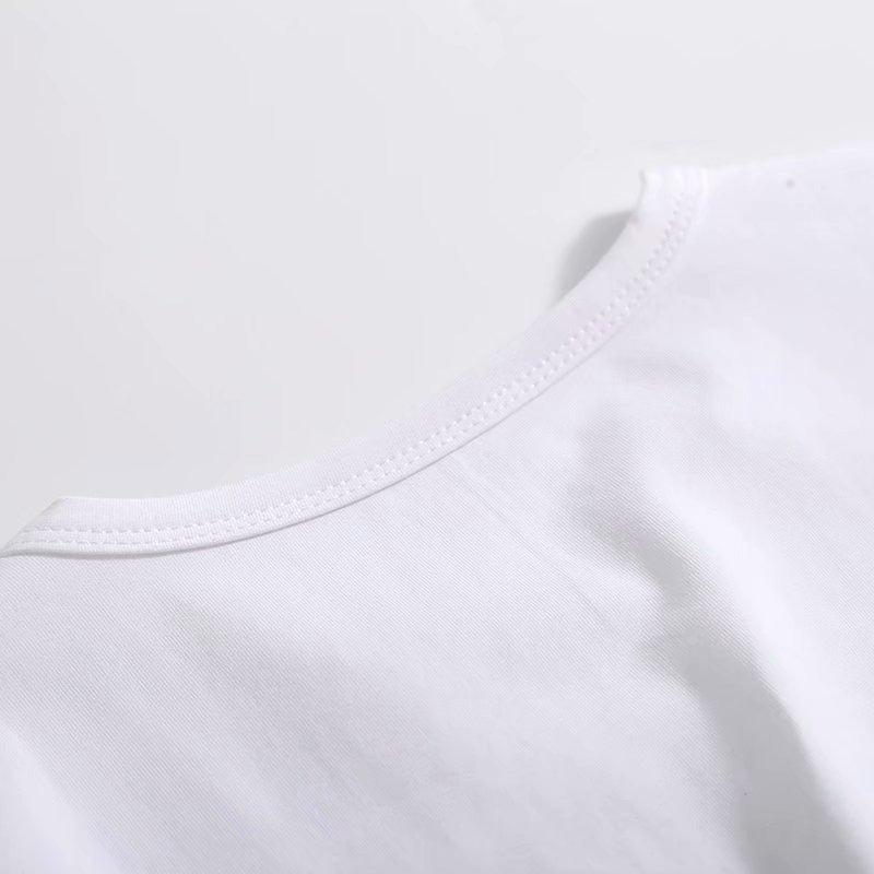 American Retro Pattern Printed Cotton Short Sleeves