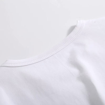 American Retro Pattern Printed Cotton Short Sleeves