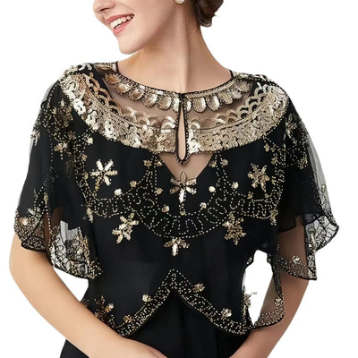See-through Sequined Small Coat Small Waistcoat