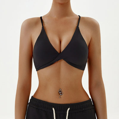 Workout Exercise Underwear Women's Hollow Back Breathable Solid Color