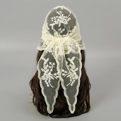 Embroidered Nylon Embroidered Decoration Shawl Scarf