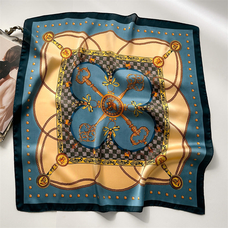 European And American Chain Scarf Printing