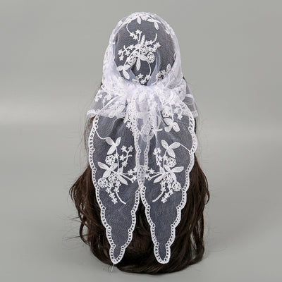 Embroidered Nylon Embroidered Decoration Shawl Scarf