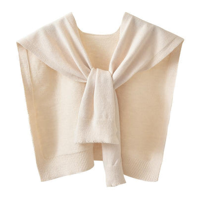 Core-spun Yarn Knitted Shawl Spring Autumn Outerwear Waistcoat
