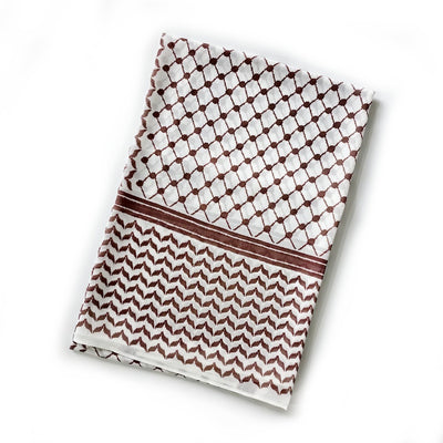 Arabic Chiffon Printed Plaid Scarf