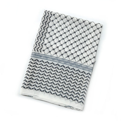 Arabic Chiffon Printed Plaid Scarf